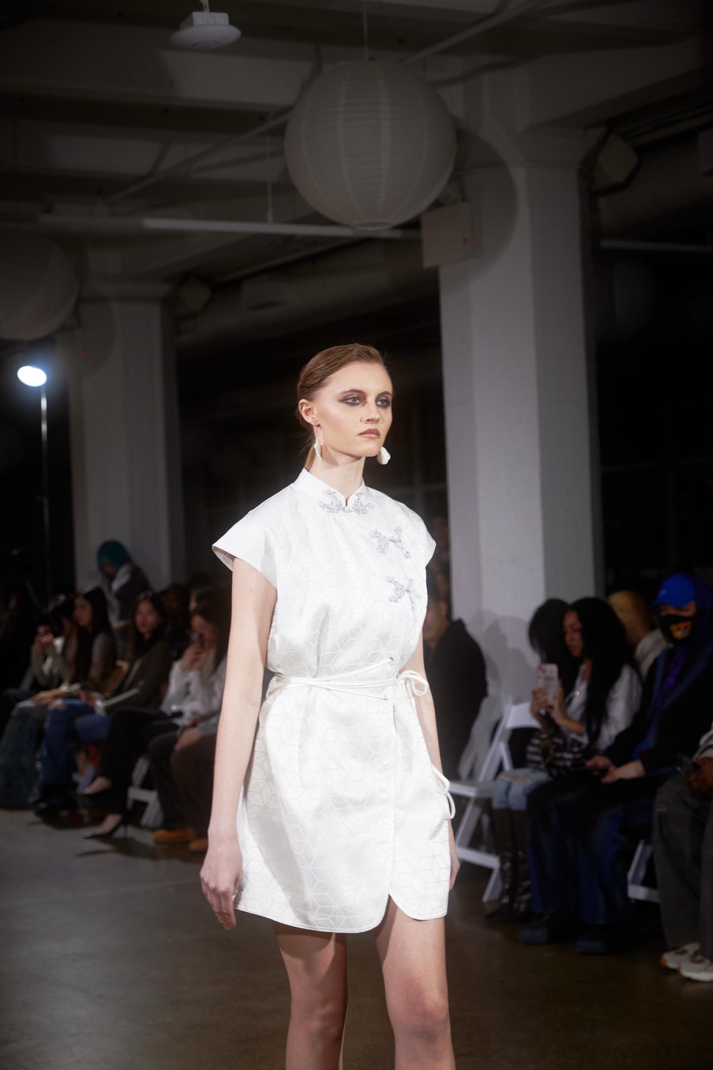 Runway Petal Earrings, Handmade Porcelain Flower Earrings, NYFW Statement Earrings, Minimalist Bridal Earrings