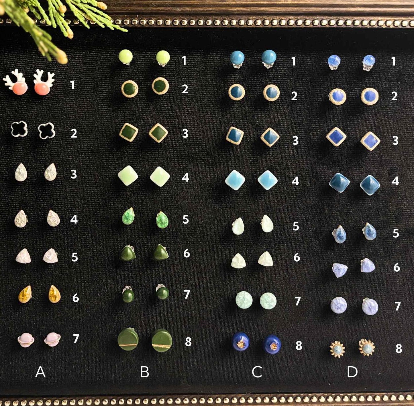 Pick Your Own Cutesy Little Ceramic Stud Earrings| Unique Jewelry | Natural Material