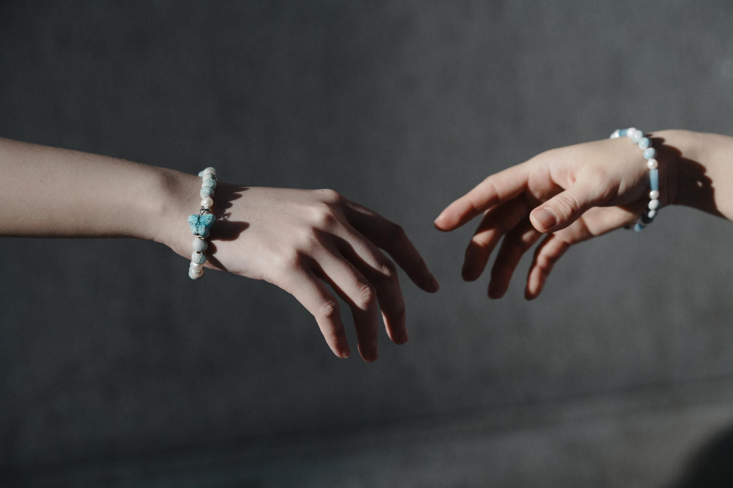 Pearl and Blue Porcelain Bracelet