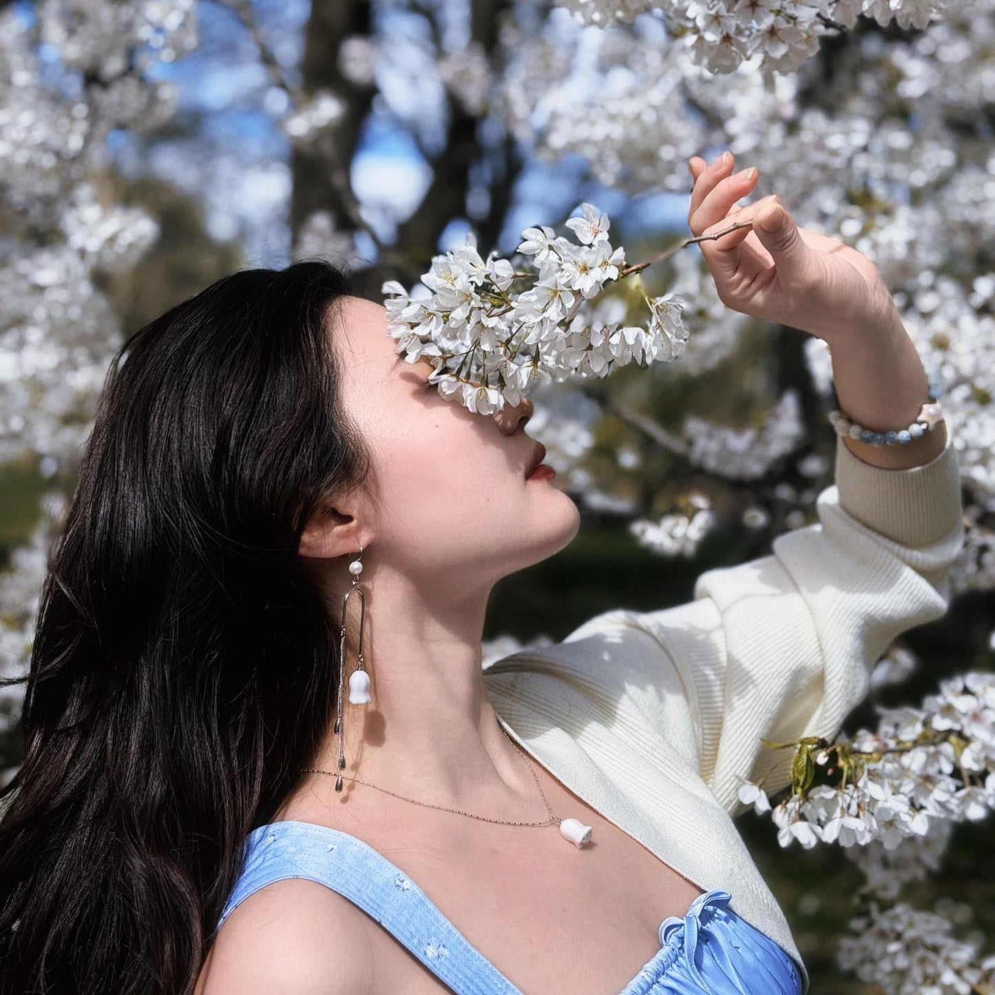Tulip Oath Necklace– Handmade Ceramic Floral Necklace| Romantic Wedding Jewelry | Gift for Bride & Bridesmaids