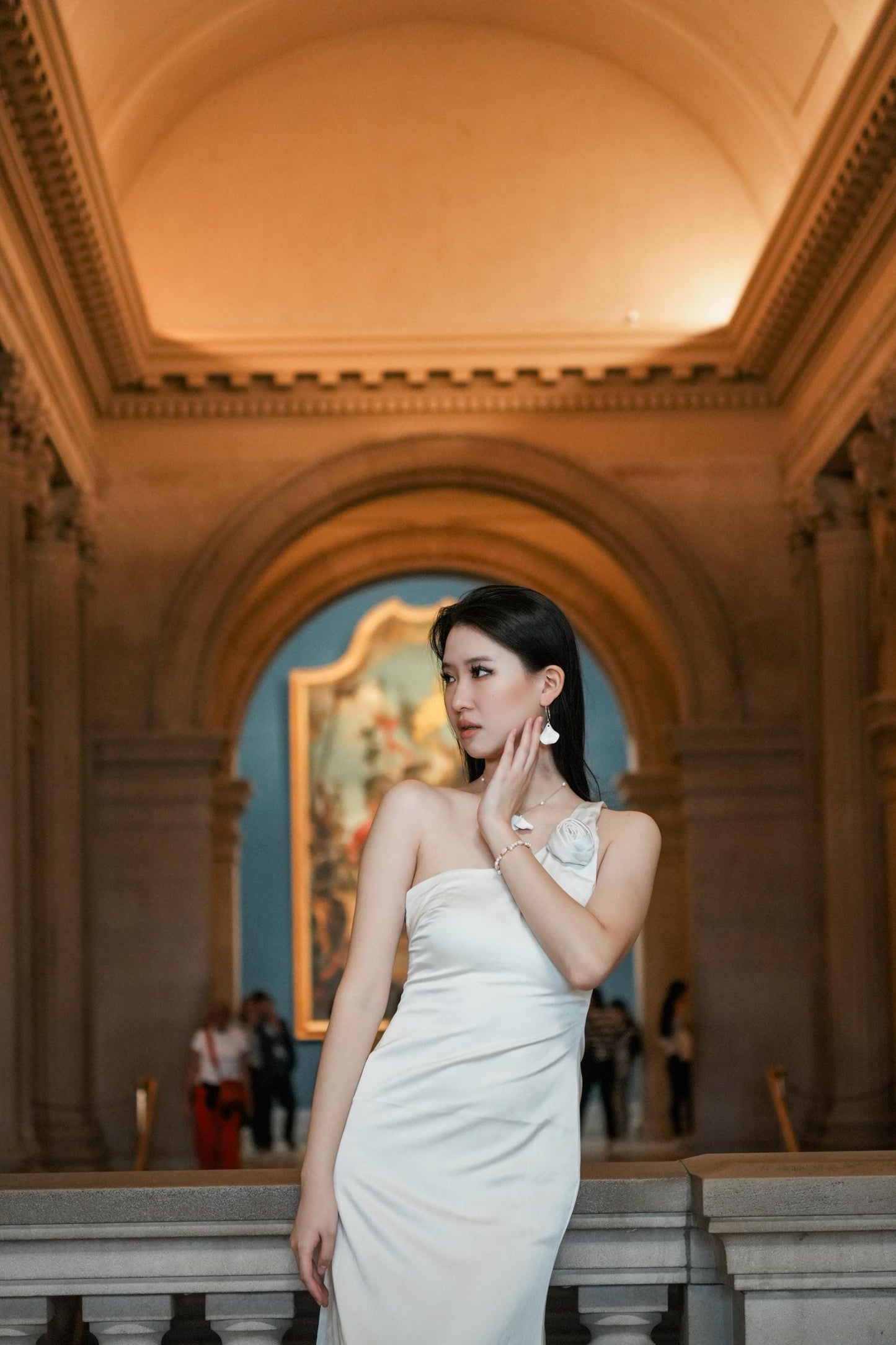 Runway Petal Earrings, Handmade Porcelain Flower Earrings, NYFW Statement Earrings, Minimalist Bridal Earrings