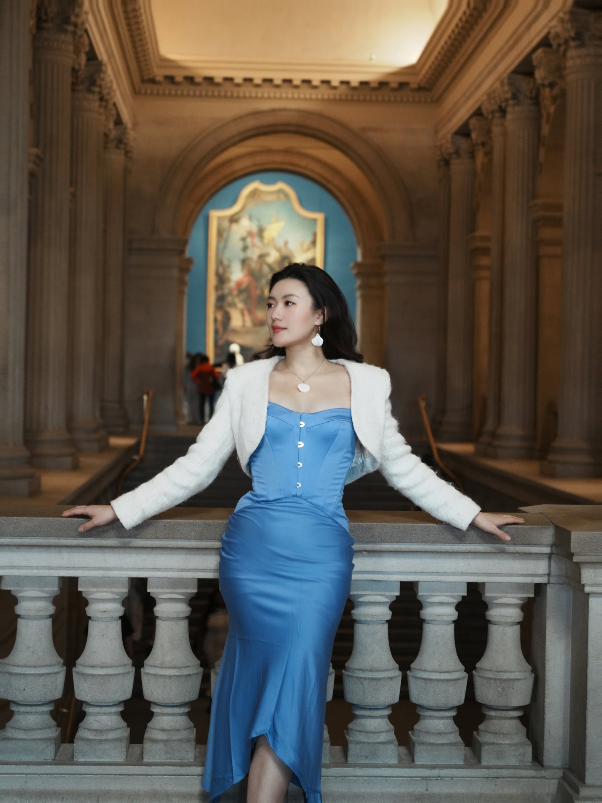 Runway Petal Necklace -  Handmade Porcelain Flower Necklace