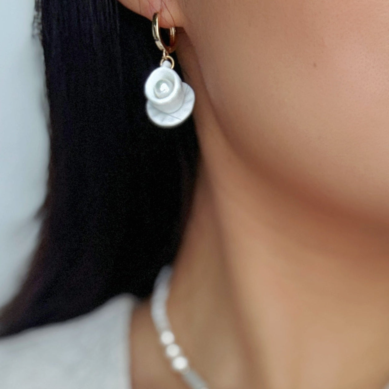 My Cup of Tea Porcelain Pearl Earrings