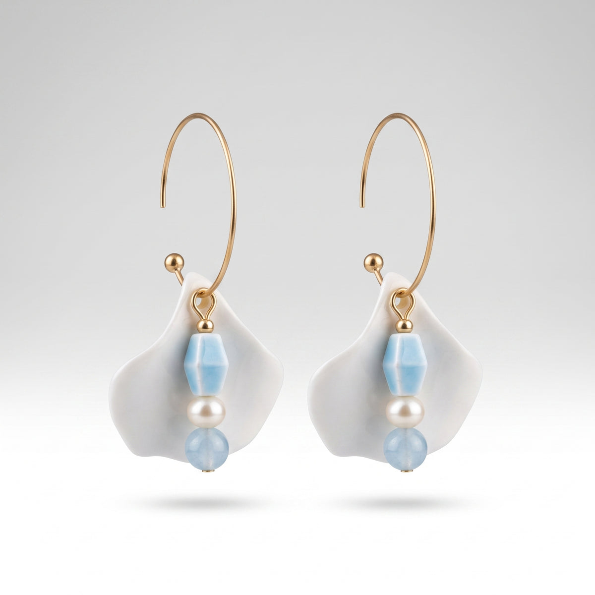 Blue Dawn Petal Earrings