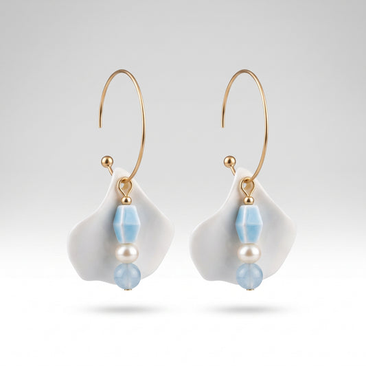 Blue Dawn Petal Earrings