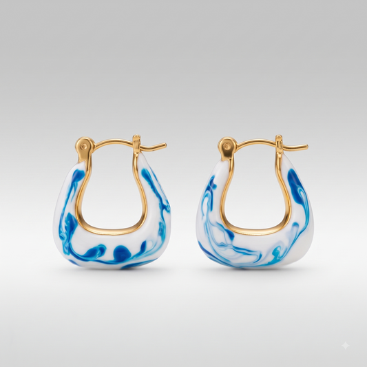 The Ming Blue | Marbled Hoop