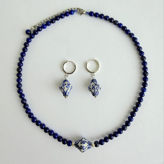 The Ming Blue | Rhombus & Lapis Necklace