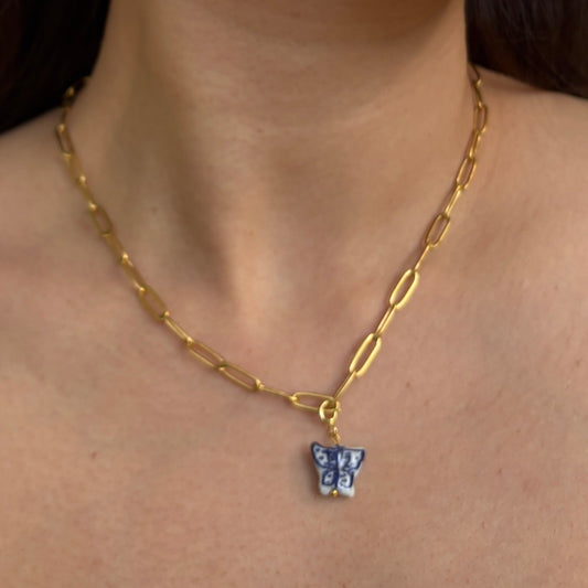The Ming Blue | Butterfly Necklace
