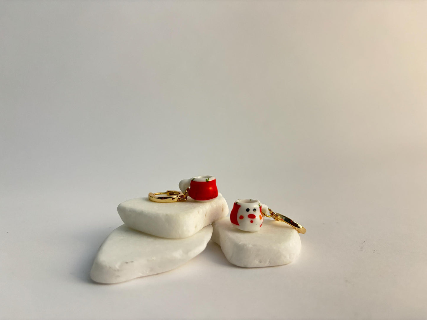 Teacup Puppy -  Porcelain Tea-set Earrings