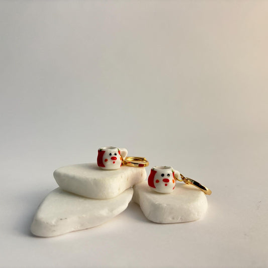 Teacup Puppy -  Porcelain Tea-set Earrings