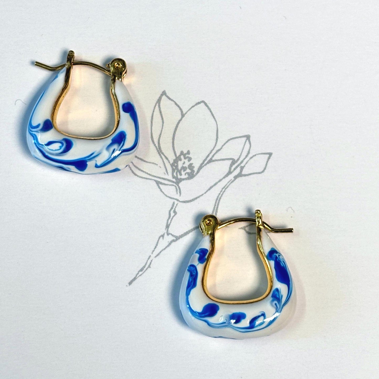 The Ming Blue | Marbled Hoop